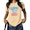 Apricot, variant on UNISHE Women's Baseball Mom Graphic T-Shirt Game Day Sports Tee Glove and Bat Summer White Top