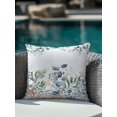 thumbnail image 4 of Outdoor Pillows Waterproof, Teal Blue Eucalyptus Bedding Throw Pillows with Insert for Couch Sofa Bed, Coastal Starfish Botanical 16x16 Inch Pillowcases Decorative Camping Patio Pillow Set of 1, 4 of 8