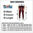 thumbnail image 5 of ProGo USA Men's Joggers Sweatpants Basic Fleece Marled Jogger Pant Elastic Waist (Burgundy, 3X-Large), 5 of 6
