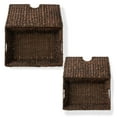 thumbnail image 6 of Casafield Set of 2 Water Hyacinth Storage Baskets (Medium/Large),  Multipurpose Organizer Totes with Tapered Bottoms and Removable Lids, 6 of 7