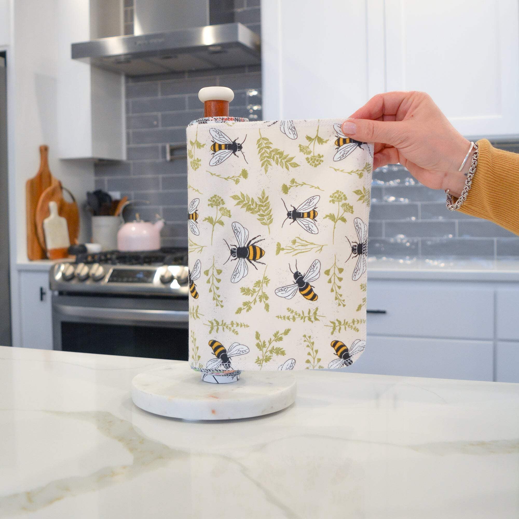 Marley's Monsters UNpaper® Towels: Marley's Favorites! - 12 Count Roll of Reusable Paper Towels - Cotton Flannel