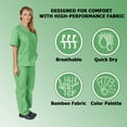 thumbnail image 3 of Women's Scrub Sets, Scrub Top and Pants (Lime Green, 3X-Large), 3 of 7