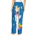 thumbnail image 3 of Xecao Cool Unicorn Star Golden Women's Straight Lounge Pajama Pants: The Epitome of Relaxed Sleepwear, 3 of 9