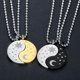 thumbnail image 3 of (Oro y plata) 1 par de collares con colgante de Yin Yang de 60 cm, collar de rompecabezas a juego, collar de cadena para parejas, 3 of 5