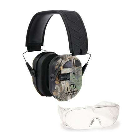 Walker's Game Ear Ultimate Power Quad Muffs, Realtree, with OTG Shooting Glasses