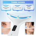 thumbnail image 4 of Neck Beauty Device with Microcurrent & 3 Color LED Lights - Rejuvenate, Lifting, Massage Modes, 45°C Heat, 3 Intensity Levels, for Face & Chin Care, White, 4 of 13