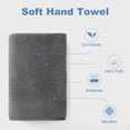 thumbnail image 2 of Jessy Home 12 Pack Dark Gray Hand Towel Set 16"x31" Soft Highly Absorbent Quick Dry Bathroom Bath Hand Towels Microfiber Plush Towels, 2 of 6