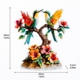 thumbnail image 3 of Spring Home Accent Piece, Spring Decorations for Home, Spring Table Centerpiece, Bird Figurines Home Decor, 8X8X0.5 Inch 1Pc 2D Acrylic Handmade Hummingbird Decoration for Table, 3 of 6