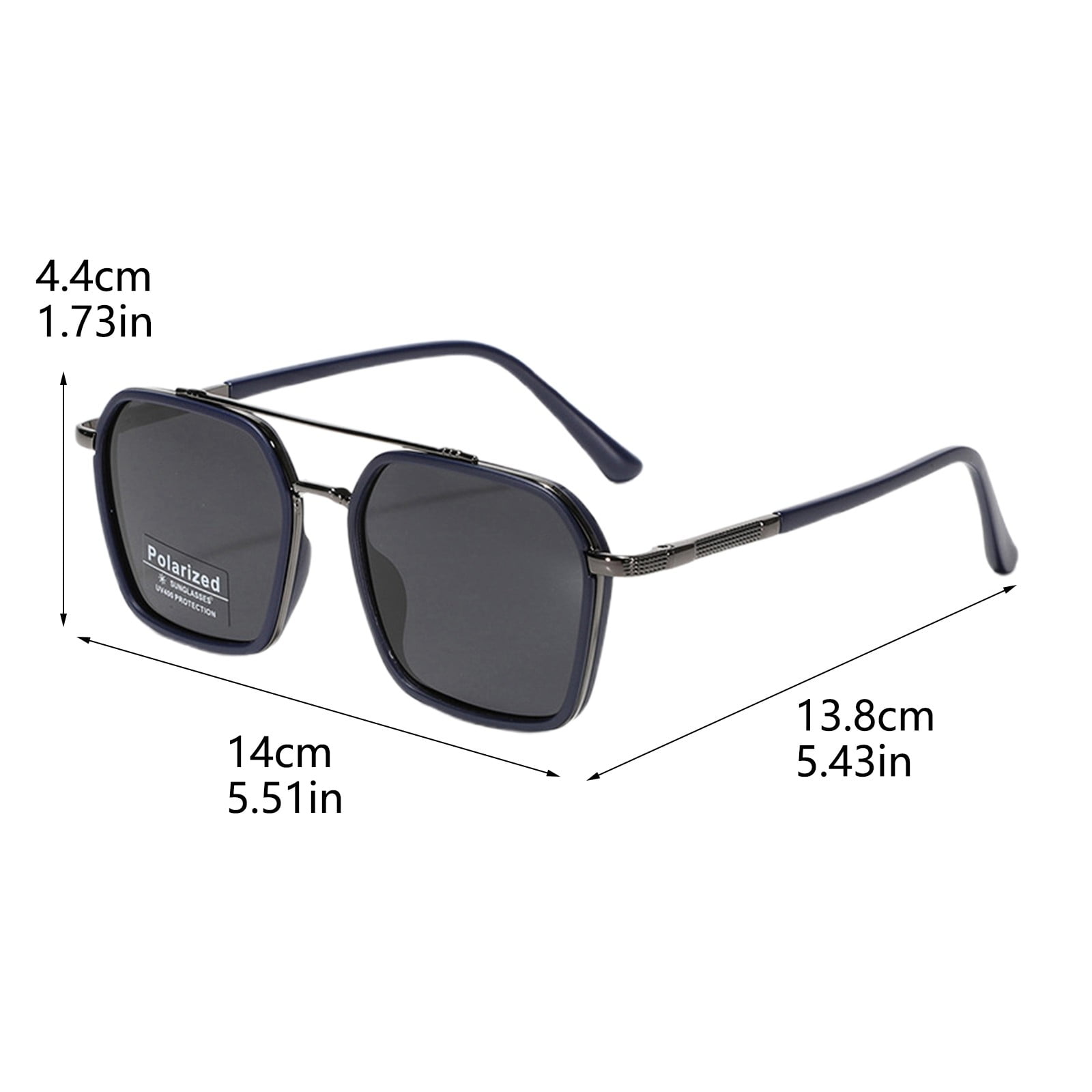 Retro Square Polarized Sunglasses with Metal Accents, TR90 Frame 2024 Wholesale Custom logo Retro TR90 Acetate Polarized  main image 4