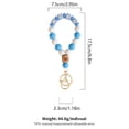 thumbnail image 3 of FENGGHAO MAMA Beaded Wrist Keychain Silicone Bead Bracelet Strap Handsfree Key Ring with Tassel Gold Metal Clasp Mothers Day Gift for Mom Black, 3 of 7