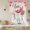 Pink Crimson Beige, variant on Valentine's Day Balloon Curtains for Living Room/French Door, Pink Love Gnomes Roses Ombre Romantic Tie Up Curtains 63 Inch Length Energy Saving Kitchen Curtains Shades for Windows 42"x63"