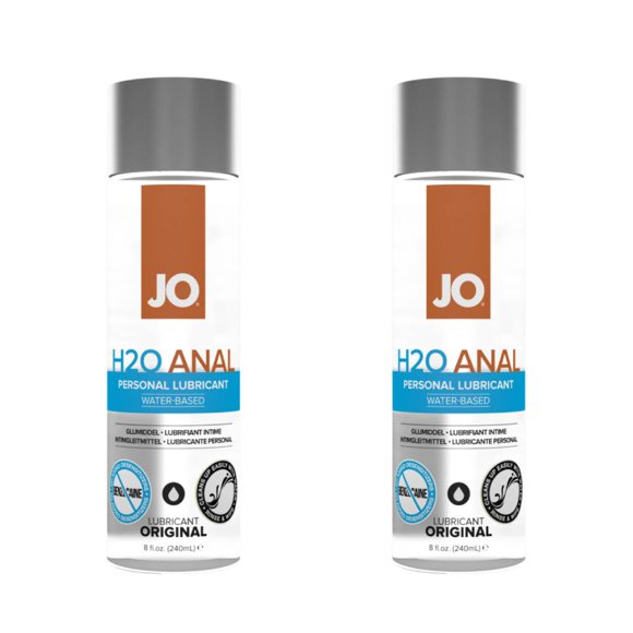 JO H2O Anal Original Lubrifiant Anal à Base d'Eau 8 Oz - Lot de 2