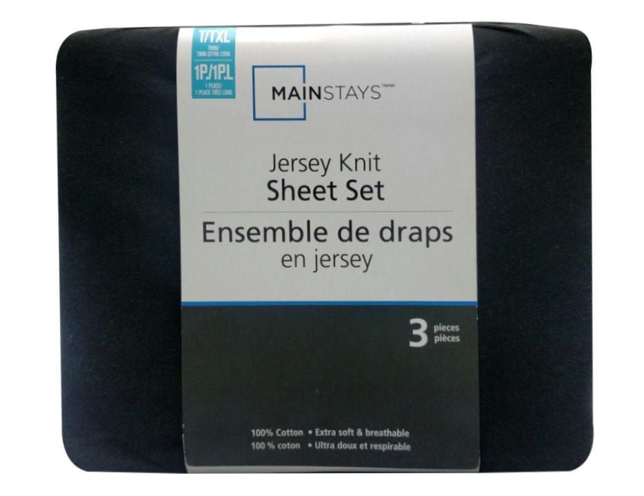 Mainstays Jersey Sheet Set, 4 Pieces