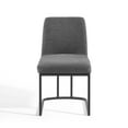 thumbnail image 6 of Side Dining Chair, Fabric, Metal Steel, Black Grey Gray, Modern Contemporary Urban Design, Kitchen Room Cafe Bistro Restaurant Hospitality, 6 of 9