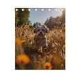 thumbnail image 4 of Dog Flowers Trees Grass Curtains Black Out Curtains for Sliding Glass Doors Bedroom Living Room Bathroom 2 Panels Set, 4 of 5