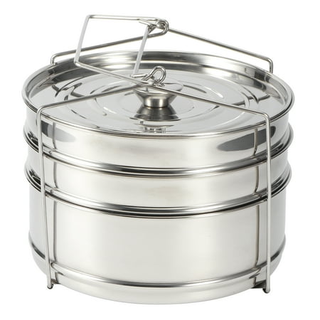 

Stackable steamer pot with sling steam pot insert plate three layer stainless steel steamer pot set cooking food pressure cooker accessories