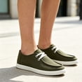 thumbnail image 4 of Slip On Shoes for Women Men, Casual Canvas Lightweight Breathable Flat Loafers, Comfy Daily Walking Fashion Round Toe Driving Flats, 4 of 4