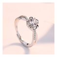 thumbnail image 3 of Anillo de compromiso de plata 925 para mujer con circonitas Peach Flo, 3 of 8