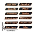 thumbnail image 2 of Hearth & Gear 12 Pack Of Toolbox Labels 3D Printed Labels General Organize Reusable For Steel Toolboxes Carts Drawers And Cabinets 26 Toolbox Small Toolbox College Student 4 in 1 Workshop Cmmt12038, 2 of 4