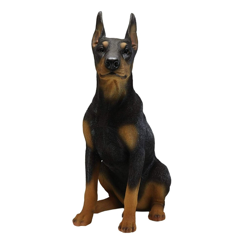 sparkly doberman statue