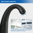 thumbnail image 6 of 2 Handles 3 Hole Deck Mount Bathroom Faucet Set with Pop-up Drain and Hose,Matte Black, 6 of 8