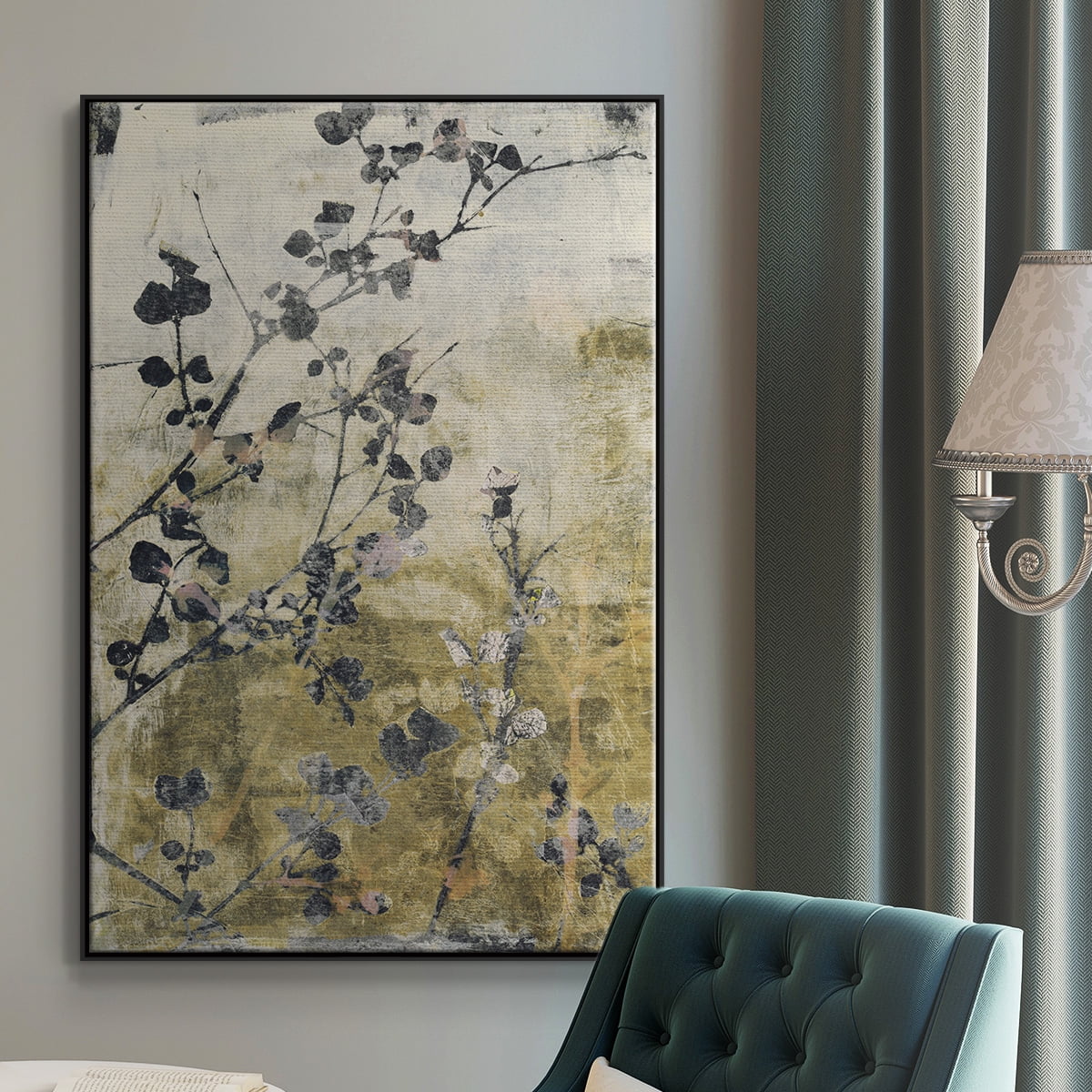 Boundless VII Framed Premium Gallery Wrapped Canvas - Ready to Hang - 17 x 25 - Black Floating Frame