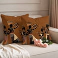 thumbnail image 2 of Brown Girls Boho Outdoor Waterproof Pillow Covers, Vintage Ethnic Abstract Art Decorative Square Throw Pillowcase Sofa Cushion Sham for Patio/Couch/Chair, 26"x26" 2 Pack, 2 of 8