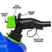 Scepter 5 Gallon Capacity SmartControl Dual Handle Kerosene Fuel Container, FSCK571, Blue Gas Can