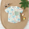 thumbnail image 3 of LYMAYTER Infant Boys Cotton T-Shirt Outfit Baby Summer Short Sleeve Tee + Shorts Set for 0-3 T, 3 of 9