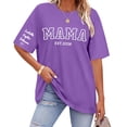 thumbnail image 2 of Womens Summer Tops Gsakboxl Custom Printed Cotton Short Sleeve Shirt Personalized Name On Sleeve DIY Casual Tee Unique Birthday Mothers Day Gift for Mom Grandma T Shirts for Women M, 2 of 7
