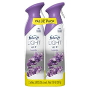 Febreze Light Odor-Fighting Air Freshener, Lavender, 8.8 oz, 2 count