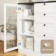 thumbnail image 4 of Homfa 5 Drawer White Dresser with Glass Door, Modern Wood Chest of Drawers for Bedroom Living Room Hallway, 4 of 7