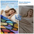 thumbnail image 2 of Blue Red Yellow Cooling Blanket,Lightweight Breathable Summer Throw Blanket with Double Sided Cold Effect,Modern Colored Rainbow Stained Glass Picnic Blankets Bed Sheet for Hot Sleepers 50"x60", 2 of 8
