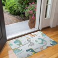 thumbnail image 2 of LightBlue Cartoon Dinosaurs Name Pattern Door Rugs,Washable Non Slip Door Mats Indoor,Decorative Door Mats,Entry Mat Indoor for Entrance,Bedroom,Kitchen,Bathroom,17"x30", 2 of 6