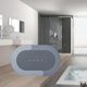 thumbnail image 3 of Alfombrilla de puerta Alfombrilla de baño antideslizante Alfombra de corredor Entrada Secado rápido Cocina lavable Alfombra de absorción de a Azul 40x60cm óvalo Sunnimix Portero interior, 3 of 7