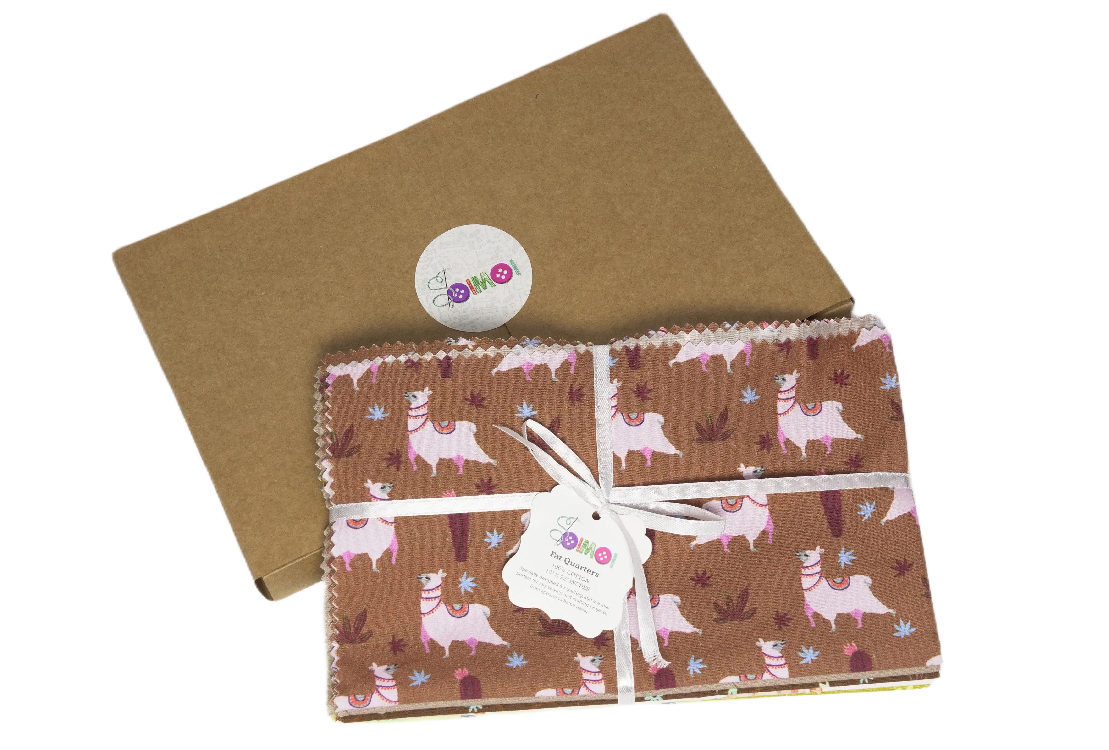 Soimoi 8 Pc Fat Quarter Bundle- African Animals Cartoons Print 18"x 22" DIY Patchwork- 100% Cotton Pre-Cut Quilting Fabric Multicolor
