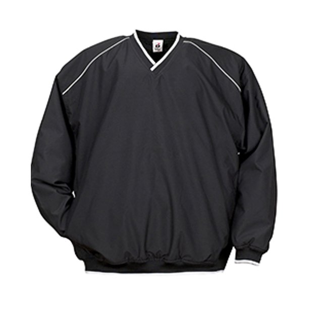 Badger - Badger Piped Microfiber Windshirt - BLACK/ WHITE - 3XL 7601 ...