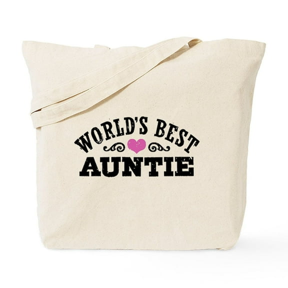 CafePress - World's Best Auntie Tote Bag - Unisex Canvas Tote Bag, Beige, 1-Piece