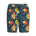 thumbnail image 4 of Wukai Blue Floral Men’s Short Pajama Pants With Pockets Soft Sleep Pj Shorts for Men-X-Large, 4 of 6