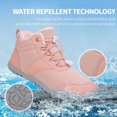 thumbnail image 3 of Yunkctuk Hiking Winter Footwear Barefoot Shoes Womens Mens,Snow Boots,Waterproof Wide Toe Box Barefoot Shoes,Warm Fur Lined Ankle Booties Hiking Trekking Trail Climbing Shoes Lace Up Anti-Slip Shoes, 3 of 7