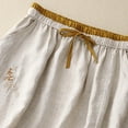 thumbnail image 6 of Women's A-Line Split Hem Skirt with Embroidery and Tie Detail Casual Spring Summer Fall Flowy Comfortable, 6 of 7