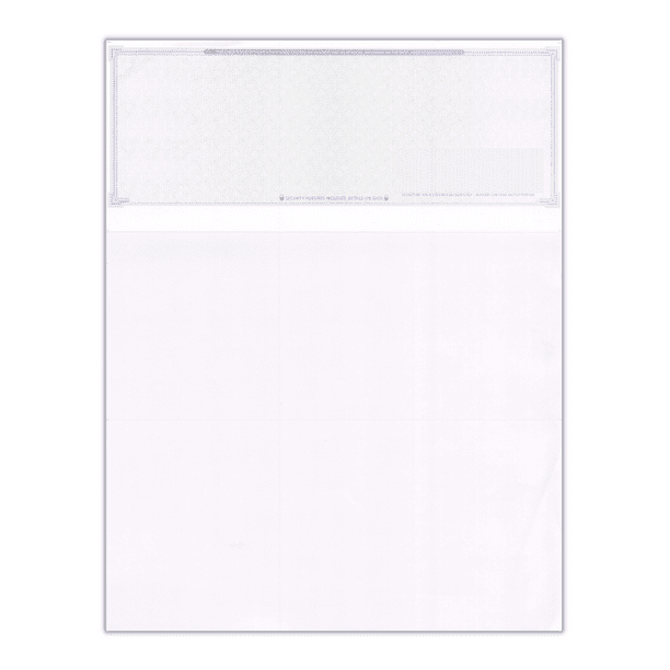 Compuchecks 100 High Security Blank Check Stock Paper Checks on Top Check Paper Weight