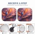 thumbnail image 5 of Kdxio Fantasy Bird Illustration Print 2-Piece Sun Shade Front Windshield - Foldable Car Front Window Sunshades for Most Sedans SUV Truck, 5 of 5