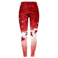 thumbnail image 6 of zaveiop Christmas Women's Yoga Pants Novel High-Waisted Leggings Tight Long Pants Elastic Suitable for Sports Fitness (Z4-Watermelon Red, XXL), 6 of 6