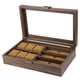 thumbnail image 4 of Caja de reloj vintage, organizador de joyas, con tapa transparente y cerradura 6 ranuras, 4 of 9