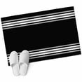 thumbnail image 2 of 2x3 Door Mat Rug, Black Striped Non-Skid Rubber Backing Large Rectangle Rugs - Living Room Bedroom Home Office, Farmhouse Black White Stripes Indoor Floor Mat Carpets Washable Rug, 2 of 9