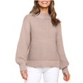 thumbnail image 2 of Puntoco Suéter Suéter De Color Sólido para Mujer Cuello Redondo De Punto Moda Informal Top De Manga Larga Suéter De Cuello Redondo Liquidación De Navidad Puntoco Puntoco-5705, 2 of 8