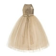 thumbnail image 2 of Ekidsbridal Sequin Halter Flower Girl Dresses Ballroom Gown Communion Baptism Formal Photoshoot 202 6, 2 of 3