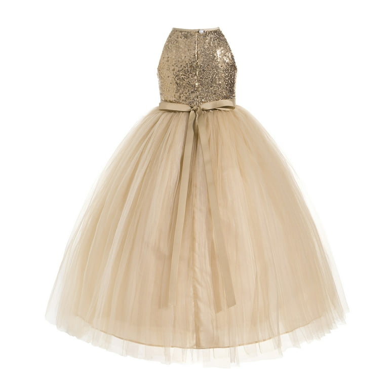junior bridesmaids rose gold dress Rose Gold Sequins Mixed Style Bridesmaid Dresses, PB179