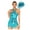 Sky Blue, variant on iiniim Womens Sleeveless Sparkly Sequins Tassel Fringe Dress with Hat Latin Jazz Salsa Tango Dancewear Black XXL